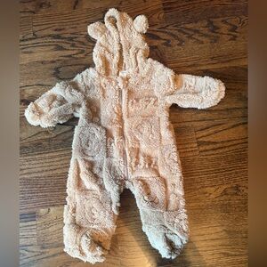 SHEIN Fuzzy Tan Kids Footie